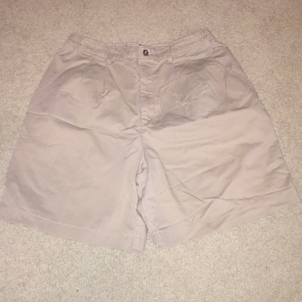 Lee Casuals Tan Pleated Shorts